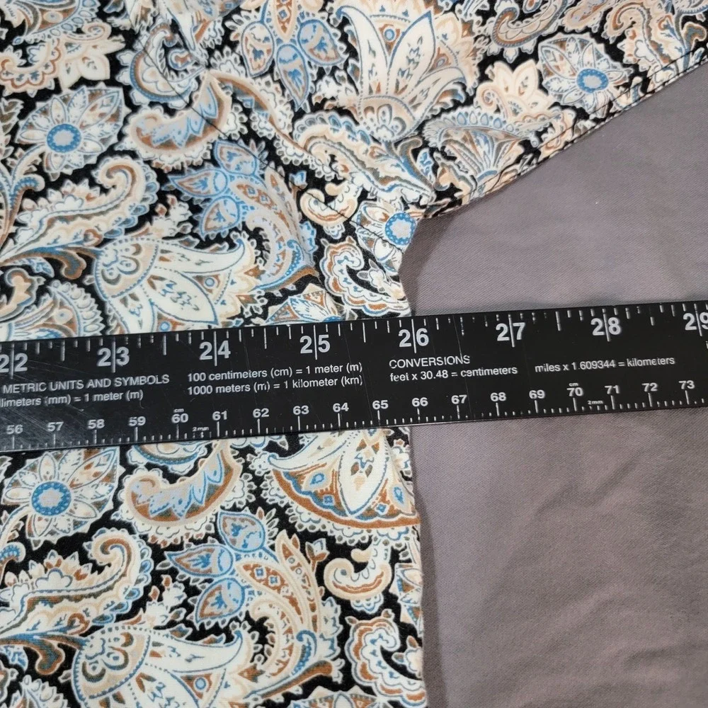 Alan Flusser Paisley Shirt Mens XL Long Sleeve Button‎ Down Multicolored AOP